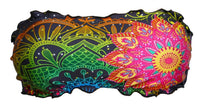 Top Fascia Dark Indy bandeau con motivi mandala e lotus multicolore su sfondo nero